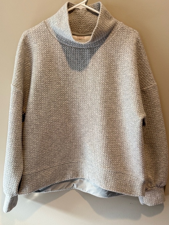 CALIA by Carrie Underwood Sweaters - CALIA by Carrie Underwood L Large Gray Cloud Textured Mock Neck Sweatshirt